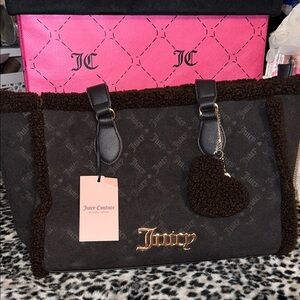 Juicy Couture Black and Brown Tote